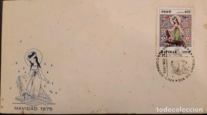 Sellos: O) 1976 PER&Uacute;, NAVIDAD, MADRE E HIJO INDIOS, FDC XF - Foto 1