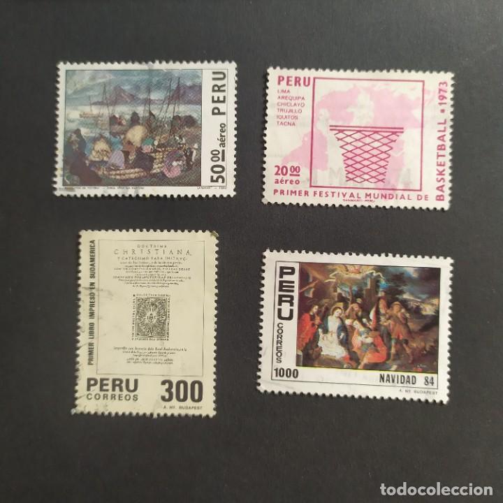 Sellos: ## Sello usado Peru 4 sellos ## - Foto 1