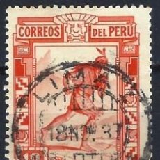 Francobolli: PERÚ 1937 - CORREO INCA, CINABRIO - USADO