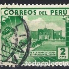 Francobolli: PERÚ 1938 - COLONIA VACACIONAL, PLAYA DE ANCÓN - USADO