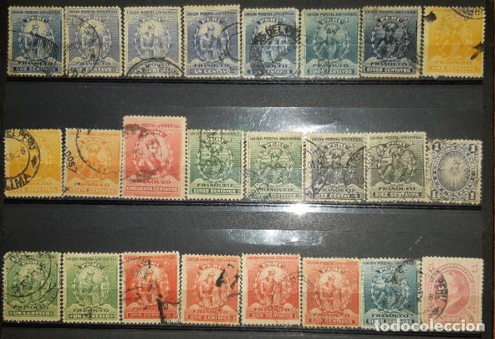 Sellos: LOTE DE SELLOS PER&Uacute;, 1866/1900. - Foto 4