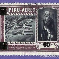 Francobolli: PERU. 1982. CENTENARIO TELEGRAFO LIMA - CALLAO. HABILITADO