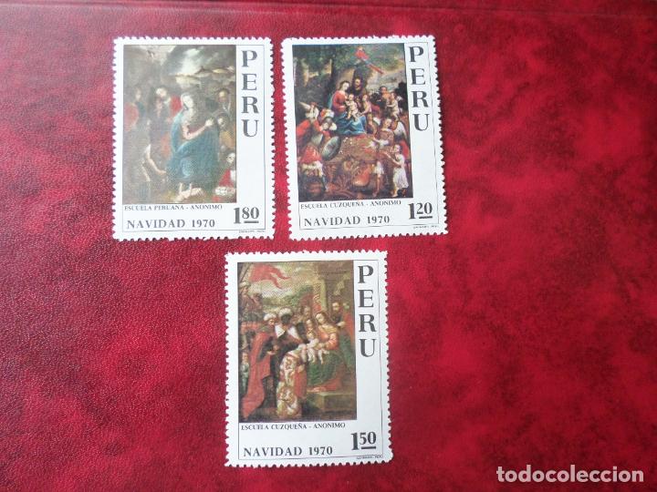 Sellos: peru, 1970, navidad, Yvert 525/27 - Foto 1
