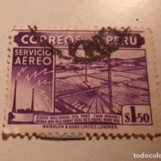 Sellos: SELLO DE 1,50 DE PERU SERVICIO AEREO RADIO NACIONAL DEL PERU SELLADO. Lote 350137394