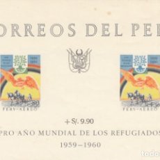 Sellos: HB1326 - PERU 1960- YVERT HB 3 ** NUEVO SIN FIJASELLOS - PRO AÑO MUNDIAL DE LOS REFUGIADOS