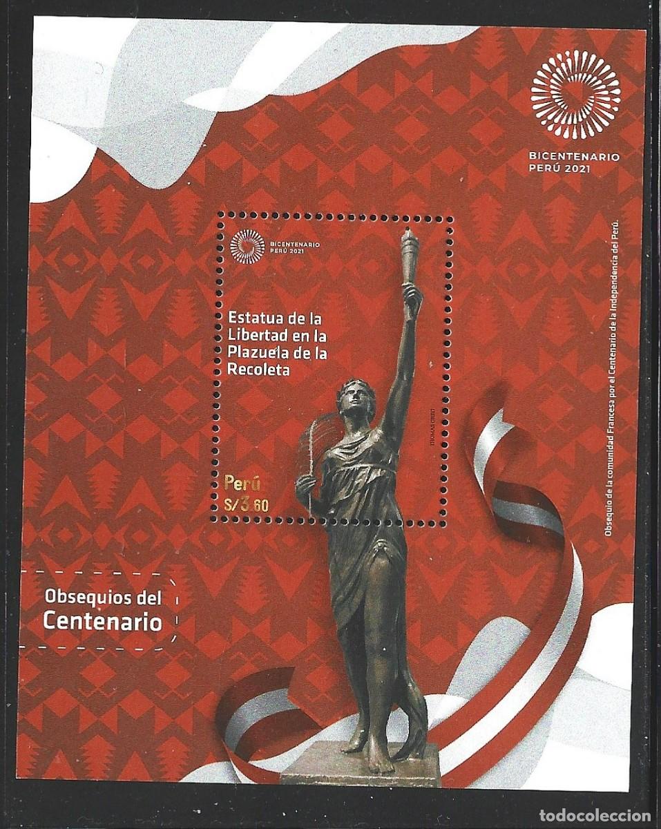 Sellos: PERU HB 115** - A&Ntilde;O 2021 - CENTENARIO DE LA REPUBLICA DEL PERU - Foto 1