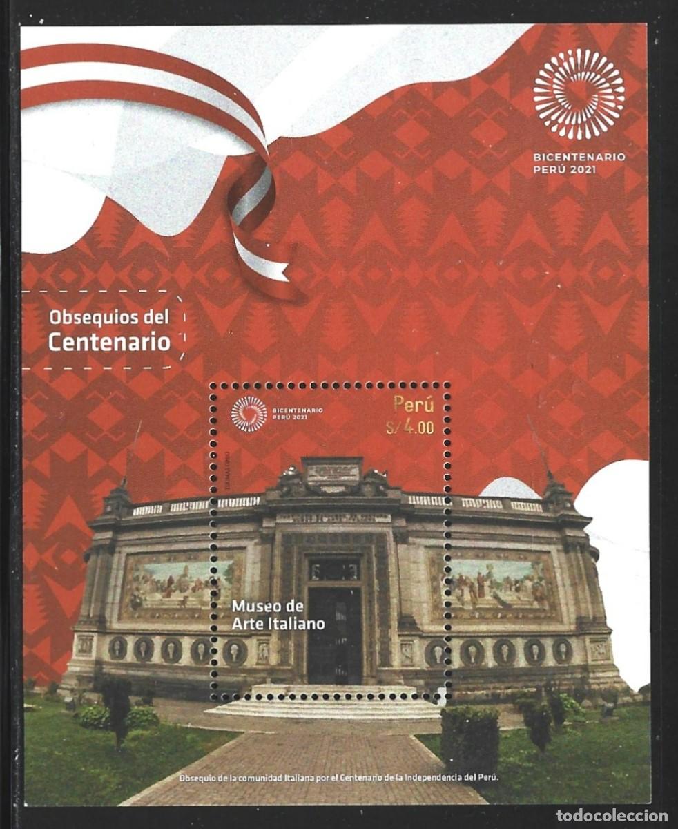 Sellos: PERU HB 111** - A&Ntilde;O 2021 - CENTENARIO DE LA REPUBLICA DEL PERU - Foto 1