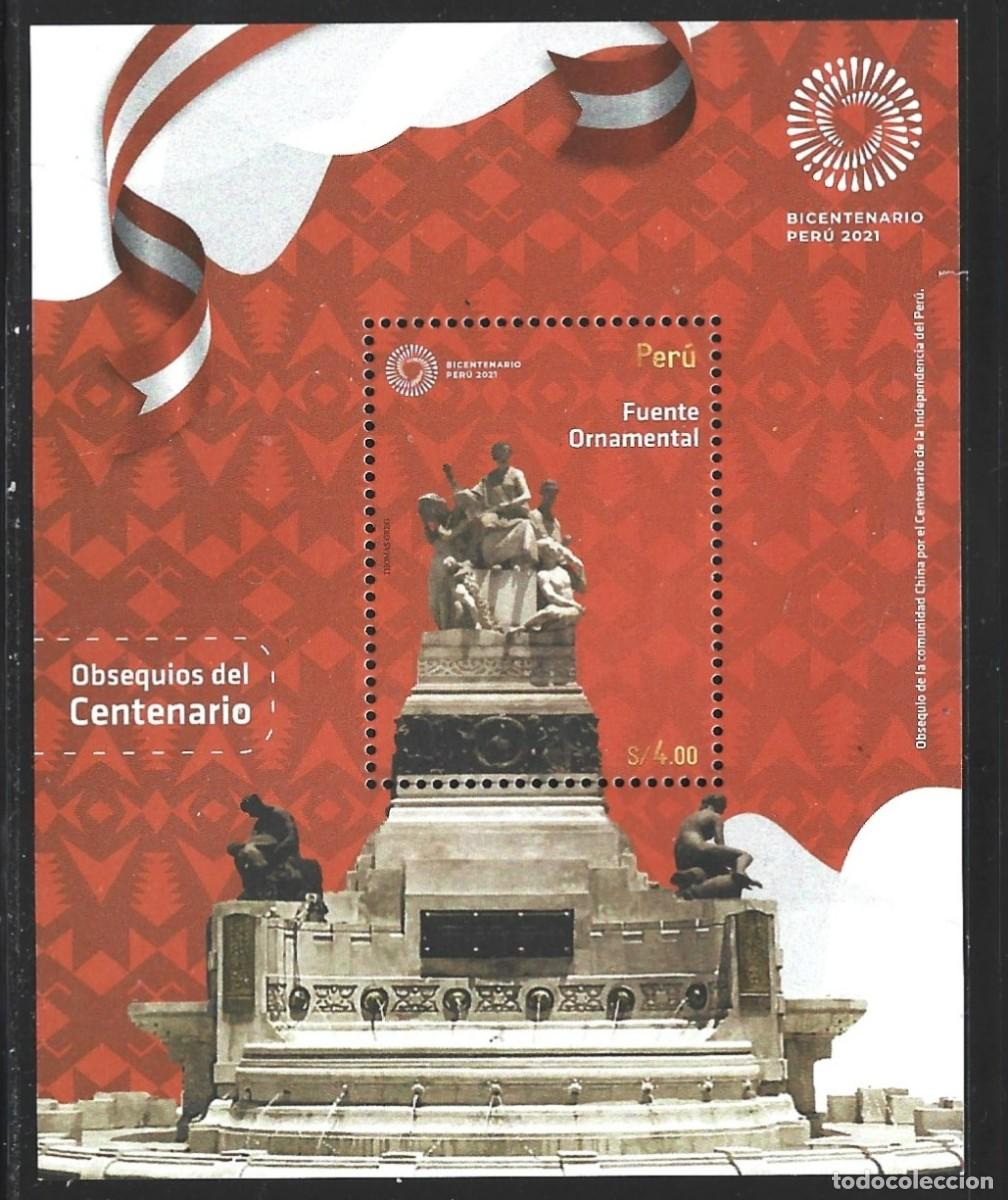 Sellos: PERU HB 112** - A&Ntilde;O 2021 - CENTENARIO DE LA REPUBLICA DEL PERU - Foto 1
