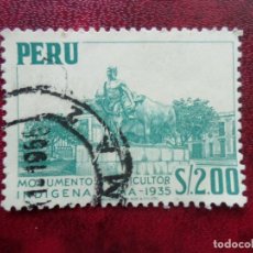 Sellos: PERU, 1952, MONUMENTO AL AGRICULTOR INDIGENA, LIMA, YVERT 435. Lote 402049749
