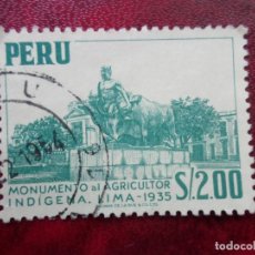 Sellos: PERU, 1952, MONUMENTO AL AGRICULTOR INDIGENA, LIMA, YVERT 435. Lote 402049849