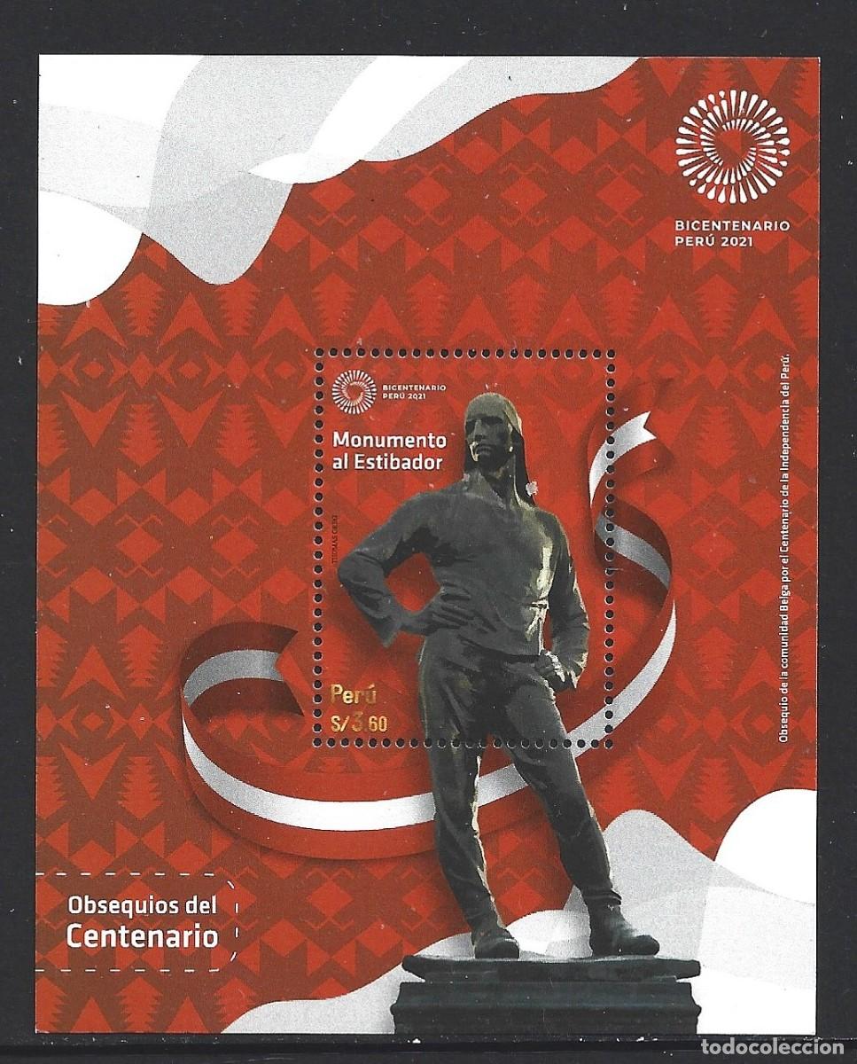 Sellos: PERU HB 106** - A&Ntilde;O 2021 - CENTENARIO DE LA REPUBLICA DEL PERU - Foto 1