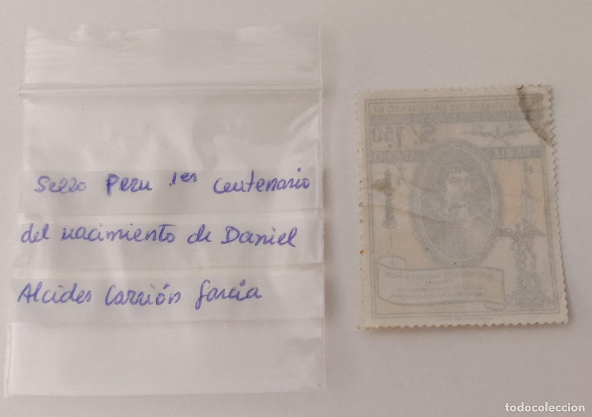 Sellos: Sello de Peru Primer Centenario Daniel Alcides - Foto 3