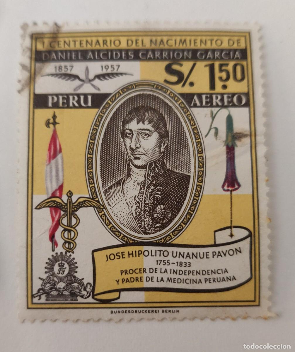 Sellos: Sello de Peru Primer Centenario Daniel Alcides - Foto 5