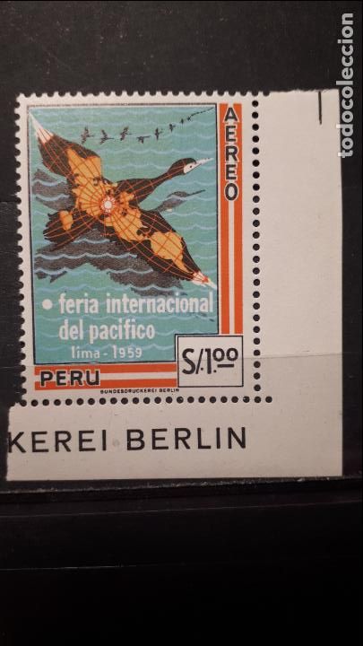 Sellos: PER&Uacute; . * *. A&ntilde;o 1960 YVERT. A&Eacute;REO 159 - Foto 1