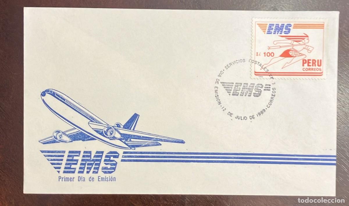 Sellos: O) 1989 PERU, EXPRESS MAIL SERVICE, FDC XF - Foto 1