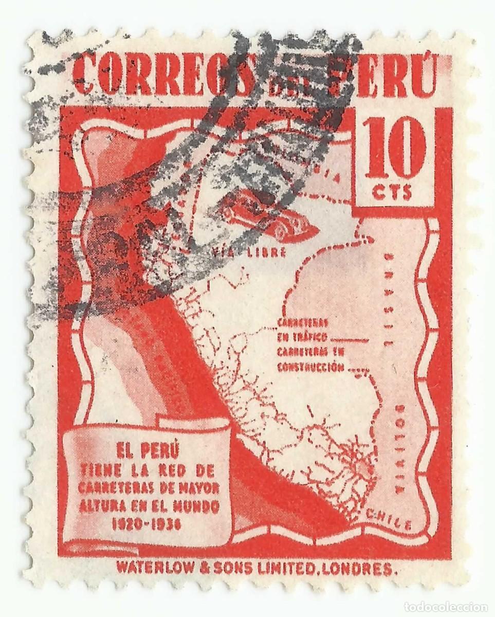 Sellos: Sello de Per&uacute;: Mapas, 1938-1942 - Foto 1