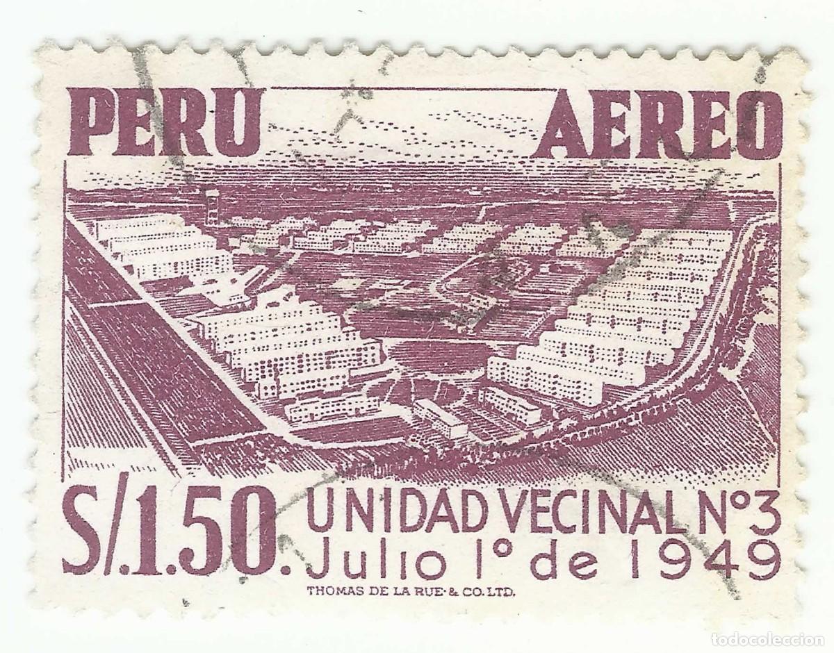 Sellos: ❤️ Sello: Per&uacute; - Edificio de Apartamentos, 1953 ❤️ - Foto 1
