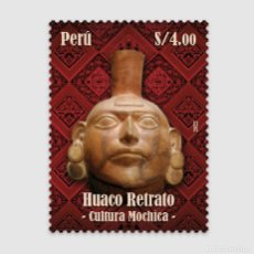 Sellos: O) 2022 PERU, PREHISPANIC ARCHEOLOGY, HUACO PORTRAIT - MOCHICA CULTURE, MNH