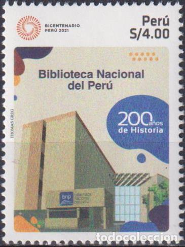Sellos: Per&uacute; 2021 Biblioteca MNH - Foto 1