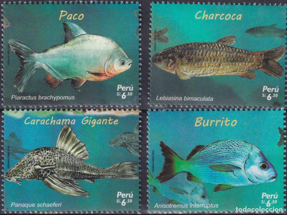 Sellos: Per&uacute; 2017 Pez MNH - Foto 1