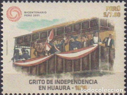 Sellos: Per&uacute; 2021 Revoluci&oacute;n MNH - Foto 1