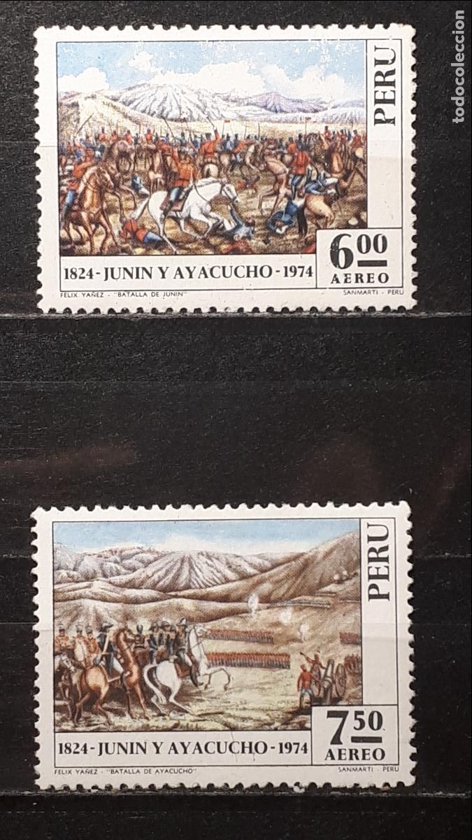 Sellos: PER&Uacute; . A&ntilde;o 1973 (*). YVERT A&Eacute;REO 388/9 - Foto 1