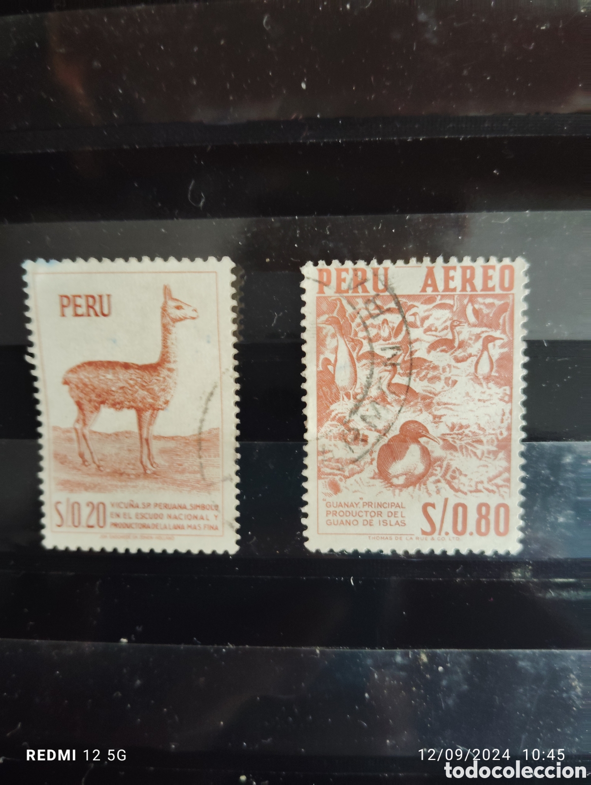 Sellos: Sellos Per&uacute; a&eacute;reo 1952, animales - Foto 1