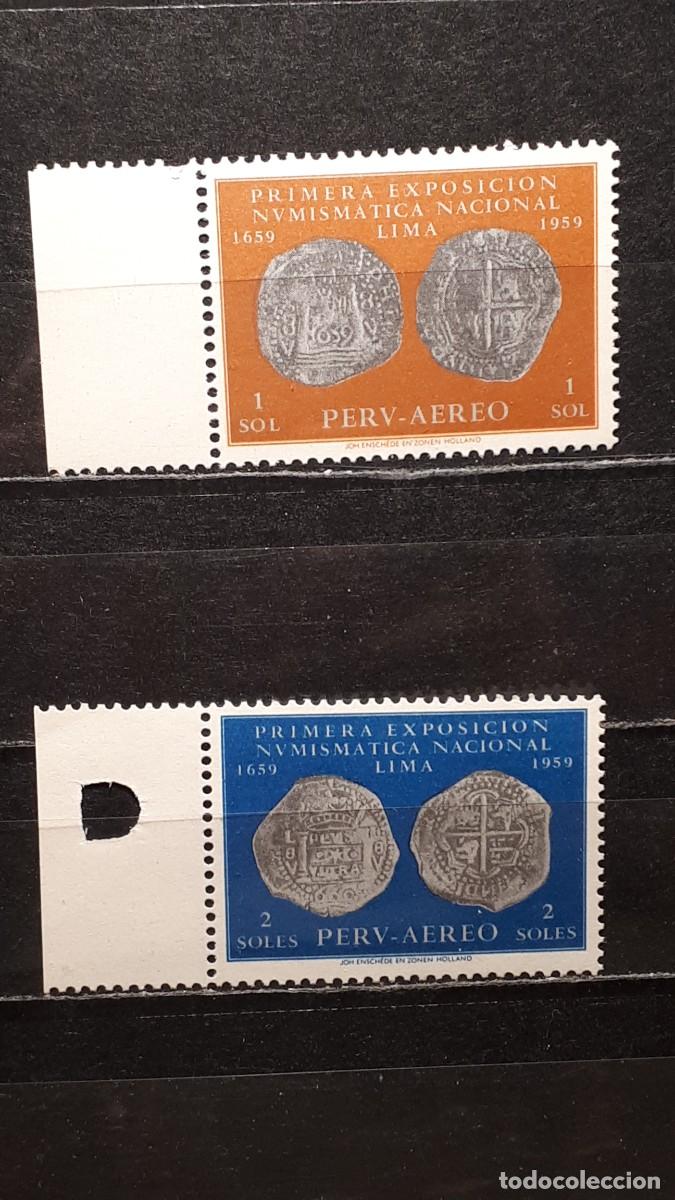 Sellos: PER&Uacute;. A&ntilde;o 1961 **. Yvert. A&eacute;reo 160/1 - Foto 1