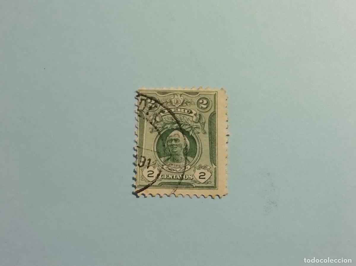 Sellos: PERU 1909 - CRISTOBAL COL&Oacute;N - 2 CENTAVOS. - Foto 1