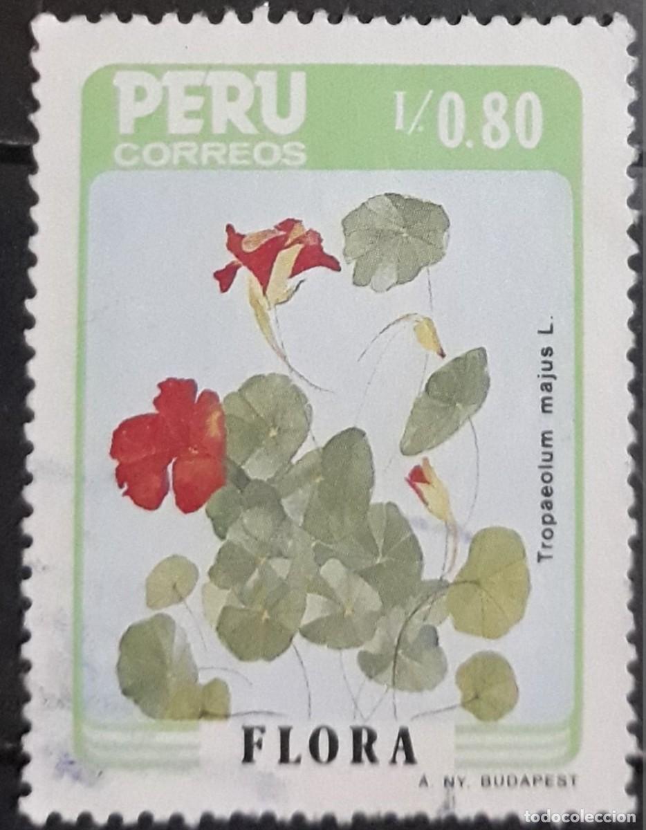 Sellos: PER&Uacute; 1986 Flora. USADO. - Foto 1