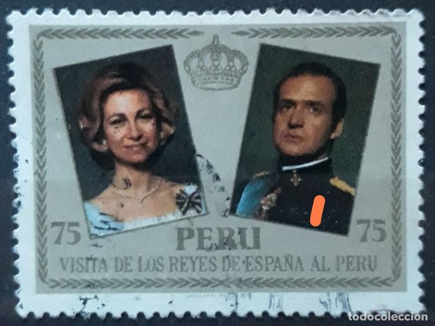 Sellos: PERU 1976 Airmail - Surcharged. USADO - USED - Foto 1