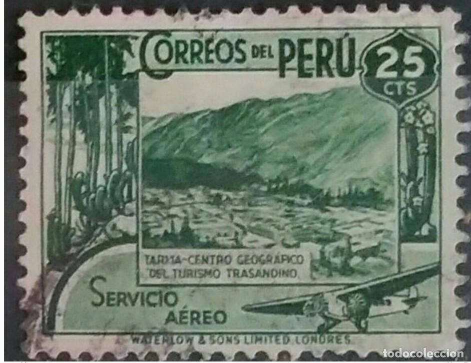 Sellos: PER&Uacute; 1938 Correo Aereo. USADO. - Foto 1