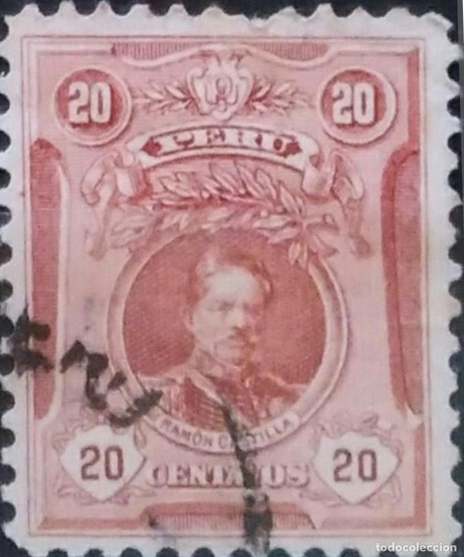 Sellos: PER&Uacute; 1909 Personajes. USADO. - Foto 1