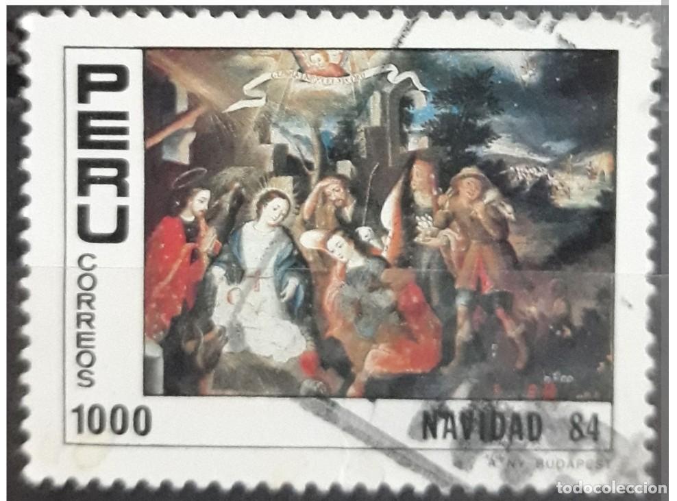 Sellos: PER&Uacute; 1984 Navidad. USADO. - Foto 1