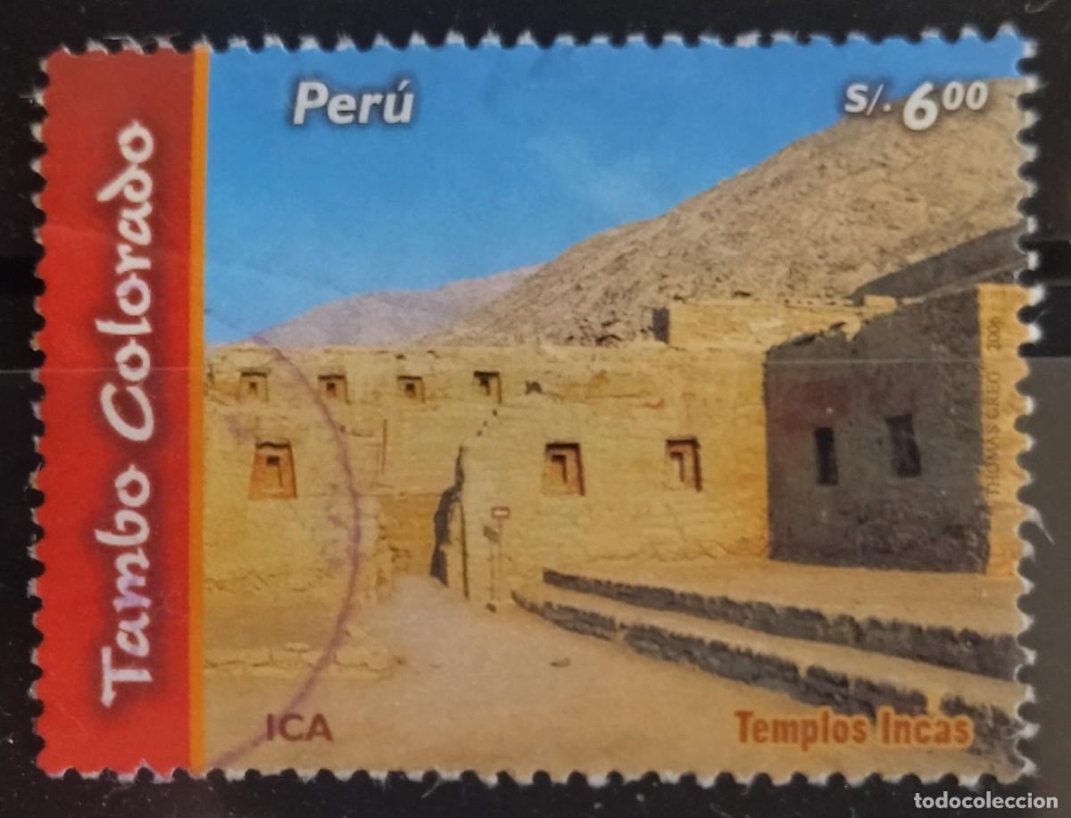 Sellos: PER&Uacute; 2007 Arqueolog&iacute;a. Templos incas. USADO. - Foto 1