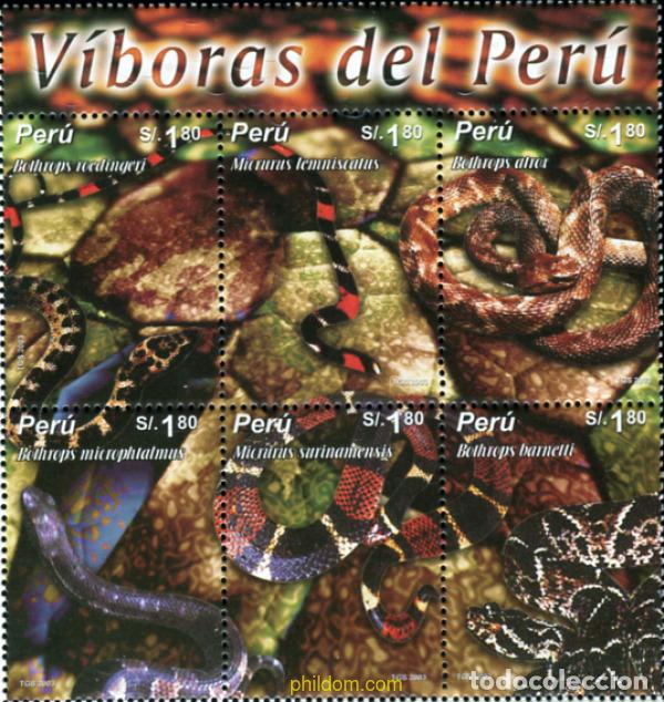Sellos: 155846 MNH PERU 2004 VIBORAS DEL PERU - Foto 1