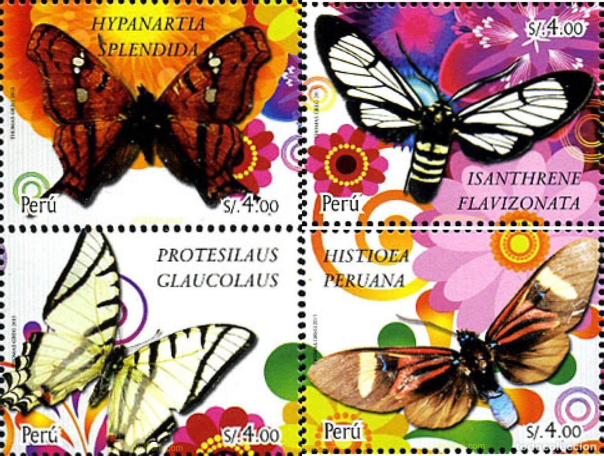 Sellos: 315137 MNH PERU 2013 MARIPOSAS - Foto 1
