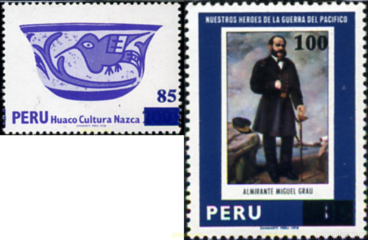 Sellos: 351297 MNH PERU 1981 SOBRECARGADOS - Foto 1