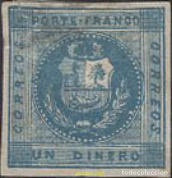 Sellos: 646009 HINGED PERU 1858 ESCUDO - Foto 1