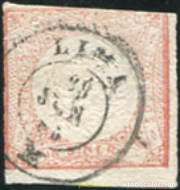 Sellos: 709236 USED PERU 1862 ESCUDOS - Foto 1
