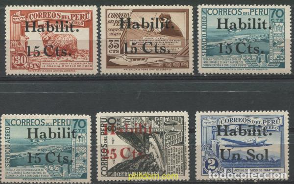 Sellos: 710309 HINGED PERU 1937 SERIE BASICA - Foto 1
