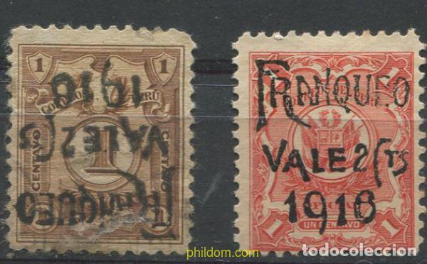 Sellos: 709545 HINGED PERU 1916 ESCUDOS - Foto 1