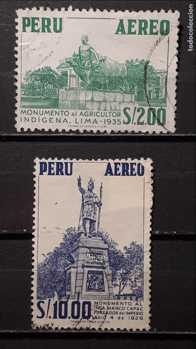 Sellos: PER&Uacute;. A&Ntilde;O 1962. &deg;. YVERT A&eacute;reo 179, 183 - Foto 1