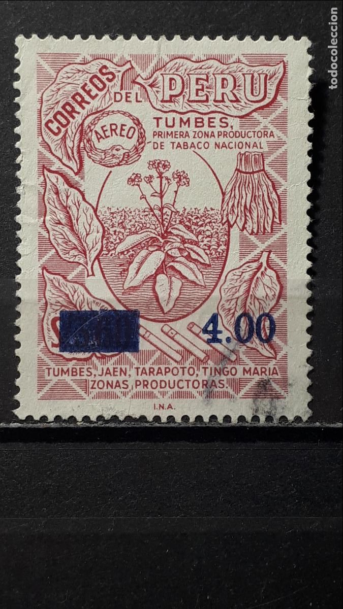 Sellos: PER&Uacute;. A&Ntilde;O 1967. &deg;. YVERT 211 con sobrecarga - Foto 1
