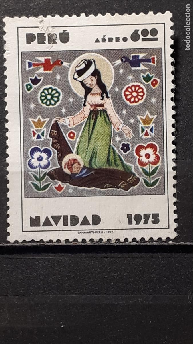 Sellos: PER&Uacute;. A&Ntilde;O 1975. &deg;. A&eacute;reo - Foto 1