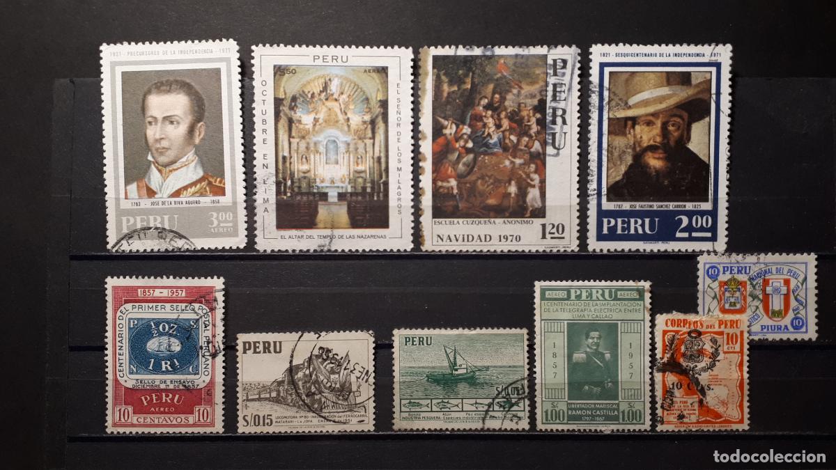 Sellos: PER&Uacute;.&deg;. LOTE DE SELLOS A CATALOGAR - Foto 1