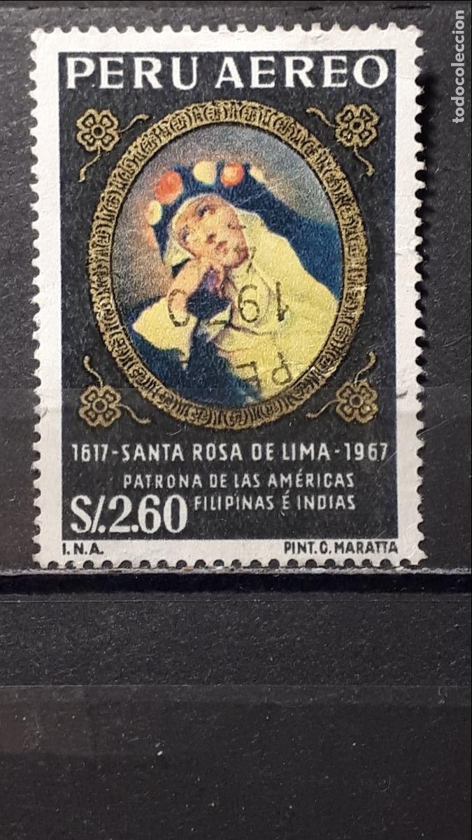 Sellos: PER&Uacute;. A&Ntilde;O 1967. &deg;. YVERT A&eacute;reo 215 - Foto 1