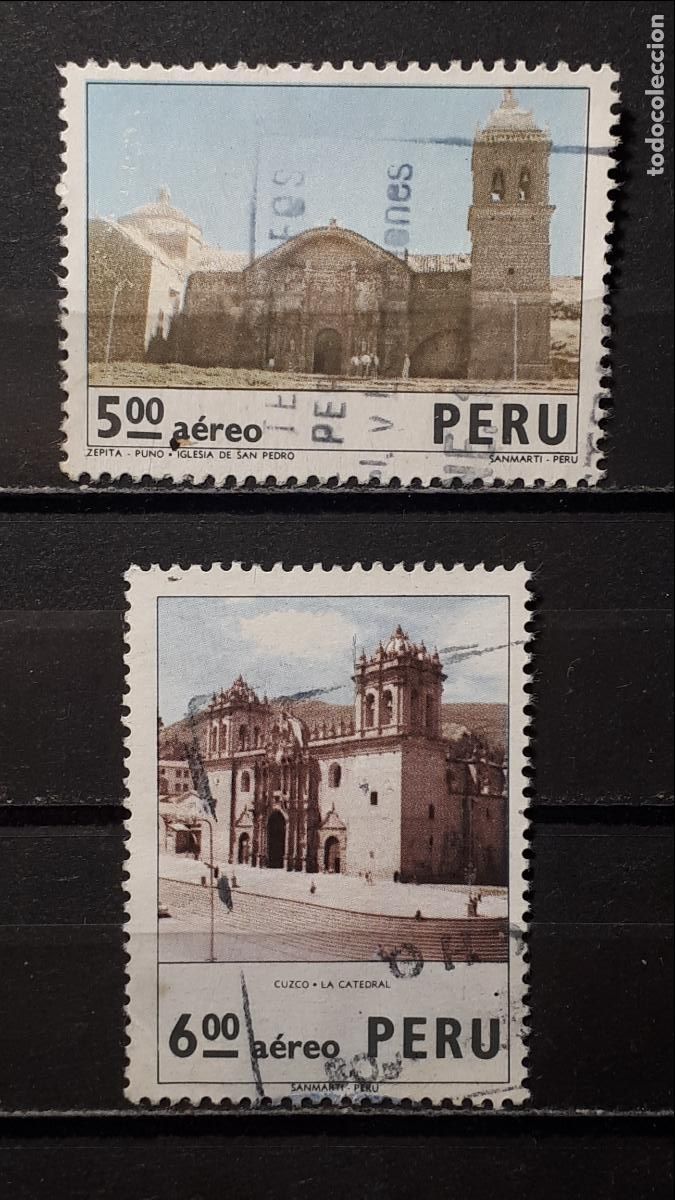 Sellos: PER&Uacute;. A&Ntilde;O 1974. &deg;. YVERT 385, 386 - Foto 1