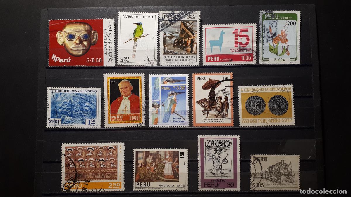 Sellos: PER&Uacute;. &deg;. Lote de sellos a catalogar - Foto 1
