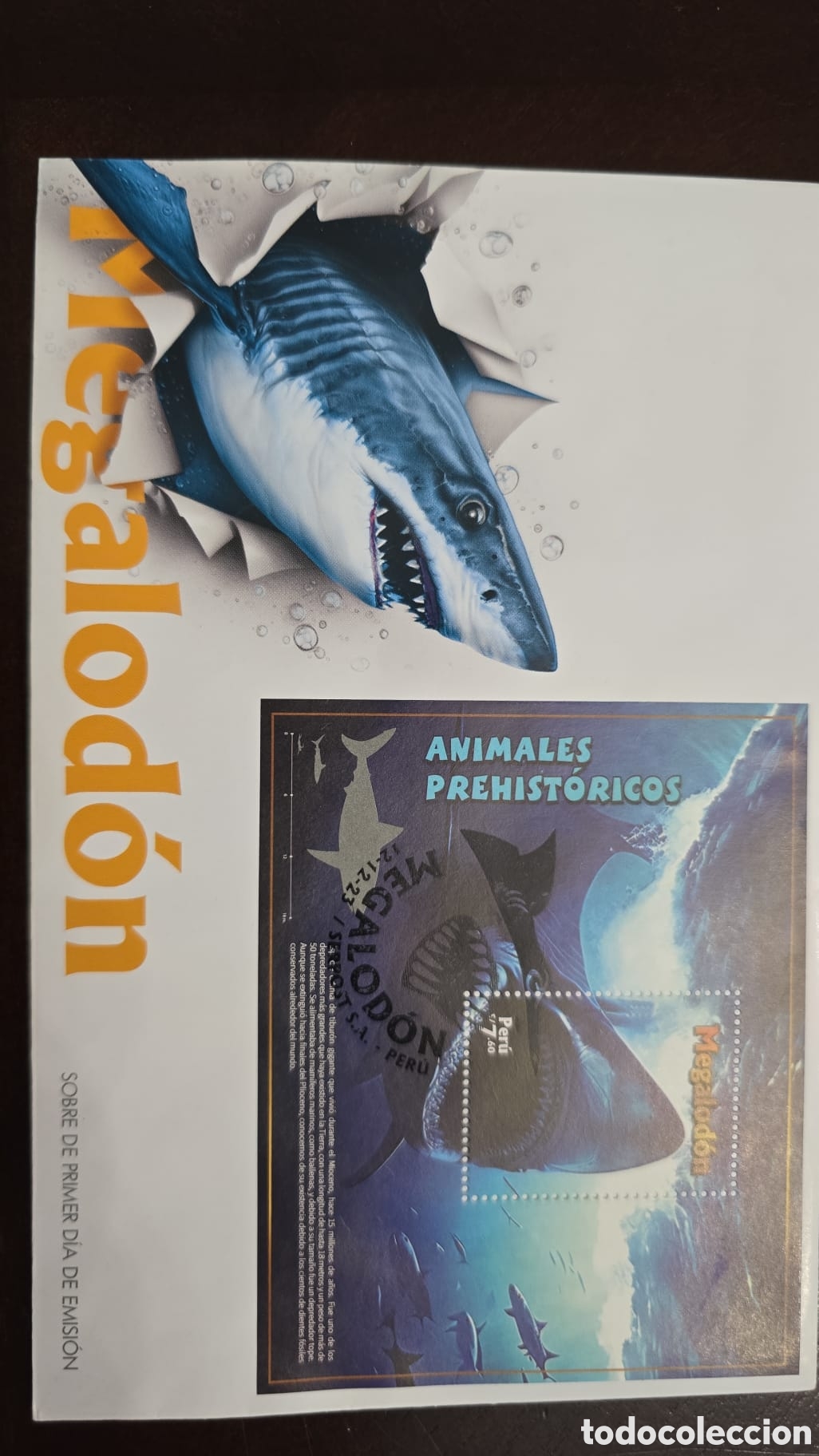 Sellos: Me) 2023, PERU, FDC, MEGALODON - Foto 1